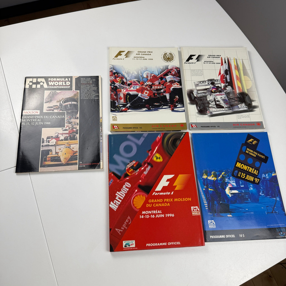 Unbranded Other - Canada Montreal Formula 1 Grand Prix Racing Programs 1988 1996 1997 1999 2000
